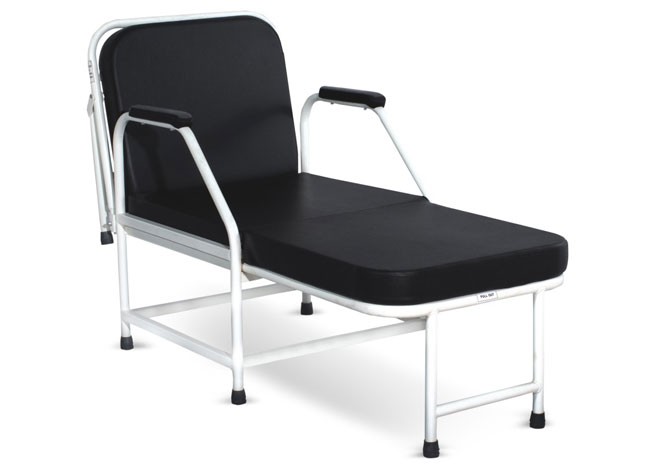 Attendant Bed with Mattress (Backrest Reclining Manually)  