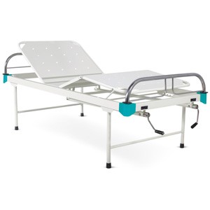 Manually Operated Four Section Fowler Bed With SS Head and Foot boards with SS Tubes